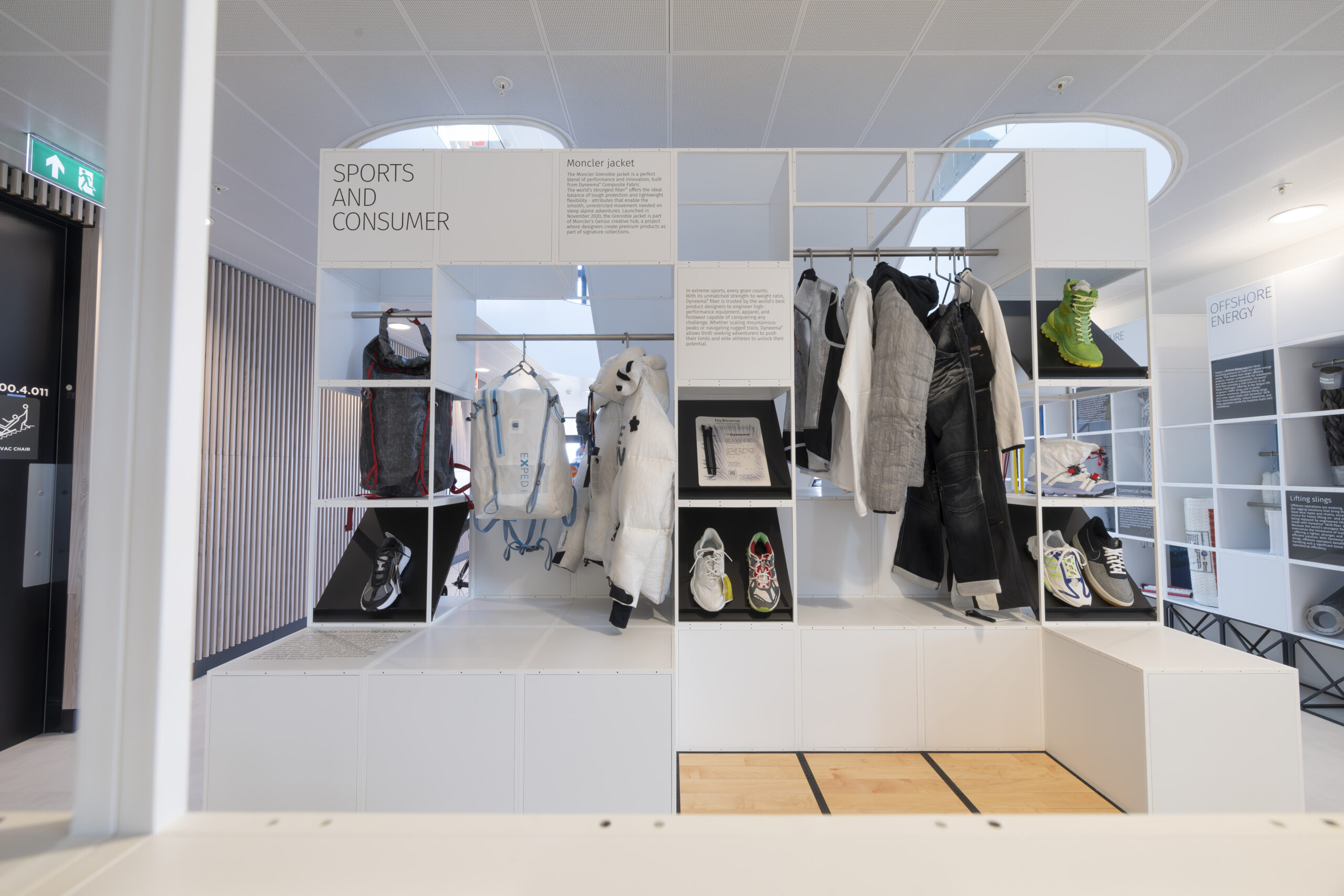 Internal branding display with a modular design