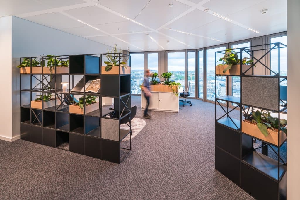 Stylish office room dividers built with | GRID System
